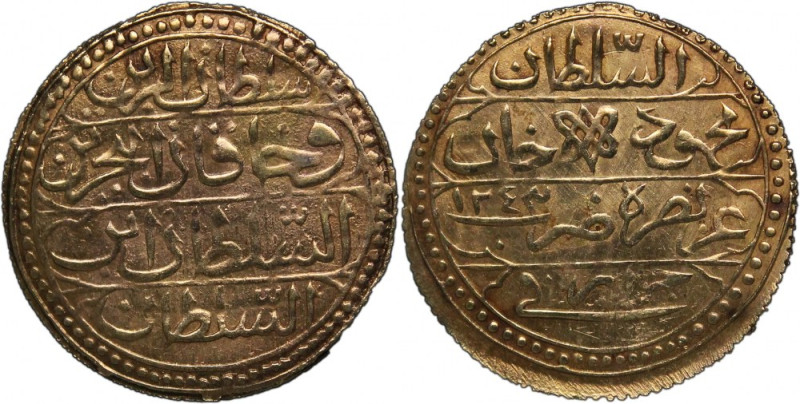 Algeria Ottoman Empire Sultani 1828 (AH1243) Gold Mahmud II Ottoman Empire&nbsp;...