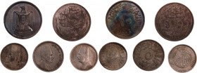 Egypt 1917-1960 (Lot of 5 Coins) Silver