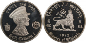 Ethiopia 5 Dollars 1972 Silver