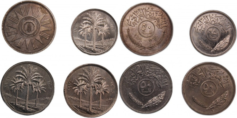 Iraq 1959-1981 (Lot of 4 Coins) Silver/Copper-Nickel

Grade: UNC
