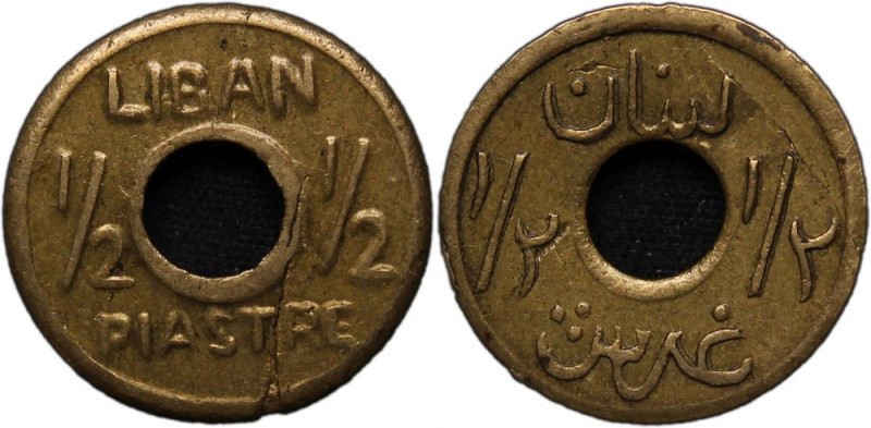 Lebanon 1/2 Piastre 1941 KM# 11 Brass 2.17 Gm

Grade: XF