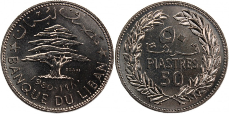 Lebanon 50 Piastres 1980 Essai Nickel KM#E14 Essai

Grade: UNC