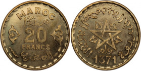Morocco 20 Francs 1952 (AH1371)