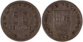 Mozambique 50 Centavos 1936