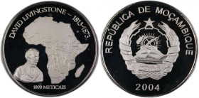 Mozambique 1000 Meticais 2004 Silver