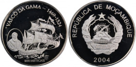 Mozambique 1000 Meticais 2004 Silver