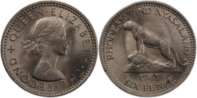 Rhodesia and Nyasaland 6 Pence 1963