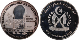 Saharawi Arab Democratic Republic 5000 Pesetas 1997 Rare Silver