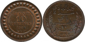 Tunisia 10 Centimes 1904 (AH1322)
