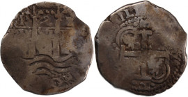 Bolivia 2 Reales 1664 E Silver