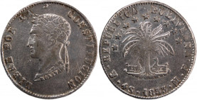 Bolivia 4 Soles 1853 MF Silver