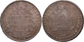 Bolivia 1 Boliviano 1869 FE Silver