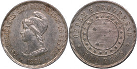 Brazil 500 Reis 1889 Silver