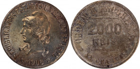 Brazil 2000 Reis 1906 Silver