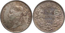 Canada 25 Cents 1872 H Silver