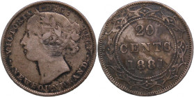 Canada Newfoundland 20 Cents 1881 Silver