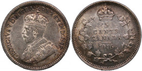 Canada 5 Cents 1916 Silver