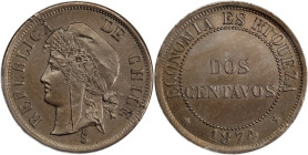 Chile 2 Centavos 1874