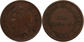 Chile 2 Centavos 1879