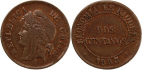 Chile 2 Centavos 1883