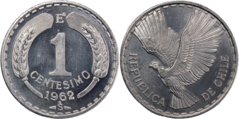 Chile 1 Centesimo 1962 Aluminium KM#189 Struck in Proof

Grade: PROOF