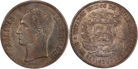 Venezuela 5 Bolivares 1936 Silver