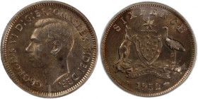 Australia 6 Pence 1952 Silver