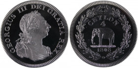 Ceylon 4 Rixdollars 1808 Restrike Only 600 Pcs