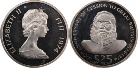 Fiji 25 Dollars 1974 Silver