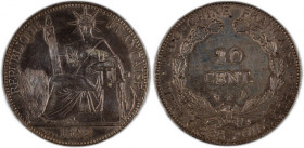 French Indo-China 20 Cents 1899 Silver