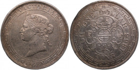 Hong Kong Dollar 1866 Silver