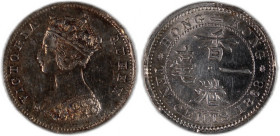 Hong Kong 10 Cents 1868 Silver