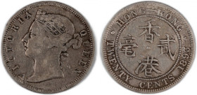 Hong Kong 20 Cents 1893 Silver