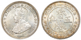Hong Kong 5 Cents 1932 Silver Lot of 2 Coins