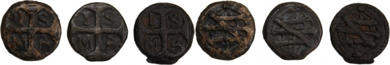 India Tin Dinheiro 1521-1557 (Lot of 3 Coins) India Portuguese India Tin Dinheir...