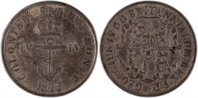 India British 1/4 Dollar 1822 Silver