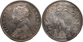 India British 1 Rupee 1901 B Silver