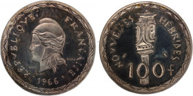 New Hebrides 100 Francs 'Essai' 1966 Silver