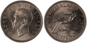 New Zealand 6 Pence 1947