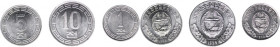 North Korea Lot of 3 Coins 1/5/10 Chon 1959