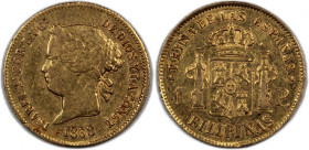Philippines 1 Peso 1868 Gold