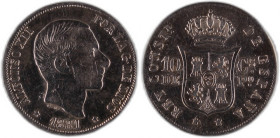 Philippines 10 Centimos 1881 Silver