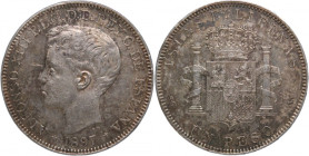 Philippines 1 Peso 1897 PG V Silver