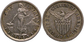 Philippines 10 Centavos 1914 S Silver