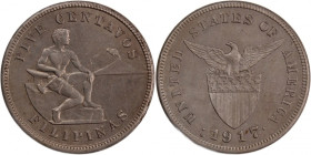 Philippines 5 Centavos 1917 S