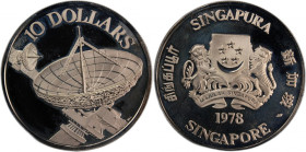 Singapore 10 Dollars 1978 Silver