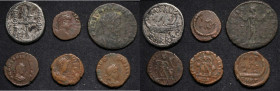 Roman Empire Lot of 6 Coins Silver and Copper