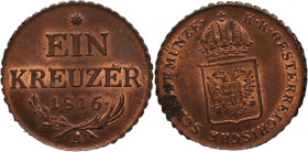 Austria 1 Kreuzer 1816 A Mint Error