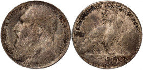 Belgium 50 Centimes 1901 Silver