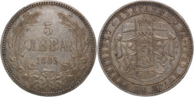 Bulgaria 5 Leva 1885 Silver